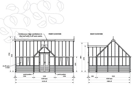 Rhs Grand Portico - 16 Panel - Cedar base boards