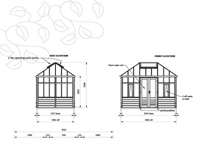 RHS Glasshouse Medium (3+3+3) - Cedar base boards