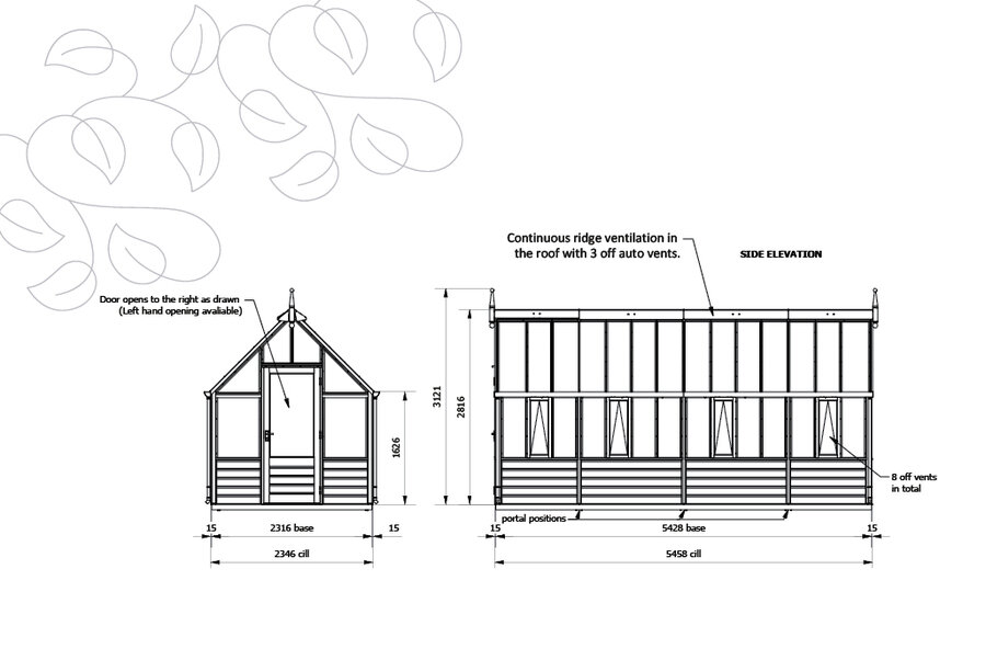 Rhs Hyde Hall - 14 Panel - Cedar base boards