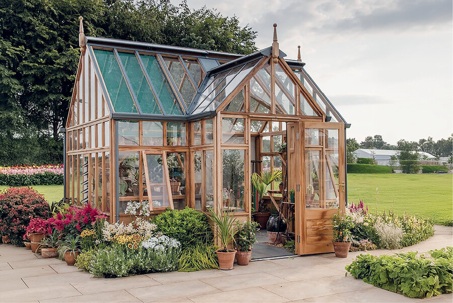 Rhs Planthouse 'Portico' By 11 Panel - Cedar Base Boards