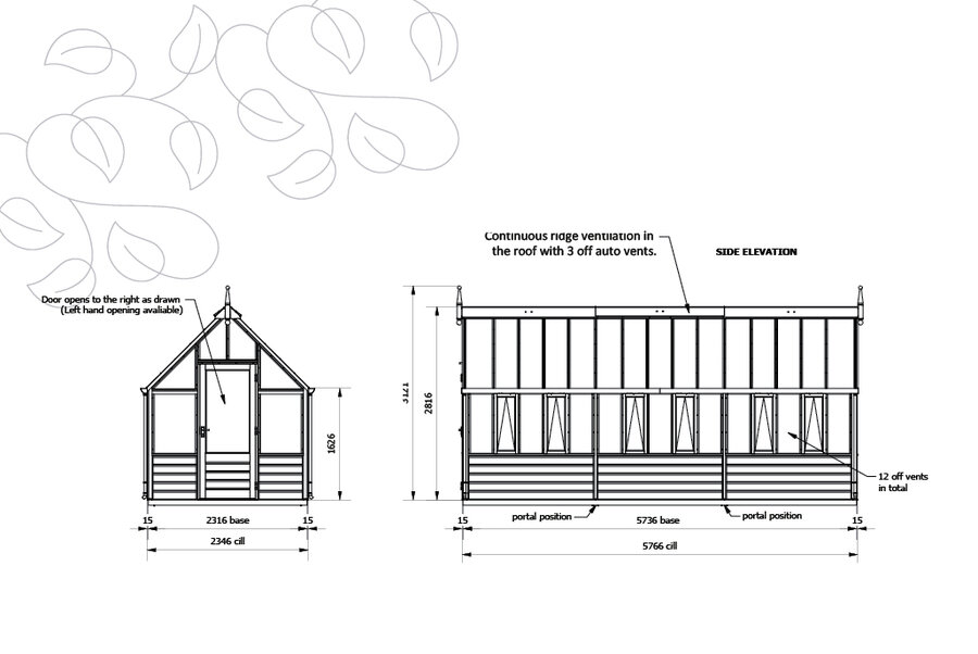 Rhs Hyde Hall - 15 Panel - Cedar base boards