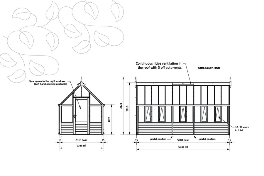 Rhs Hyde Hall - 13 Panel - Cedar base boards