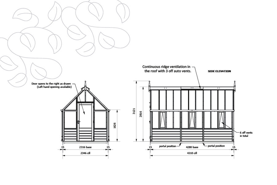 Rhs Hyde Hall - 11 Panel - Cedar base boards