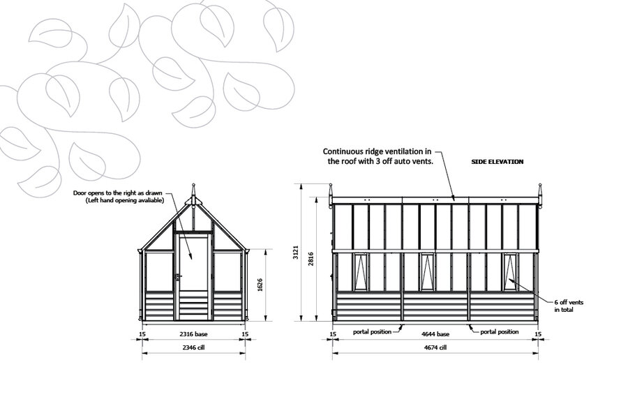 Rhs Hyde Hall - 12 Panel - Cedar base boards