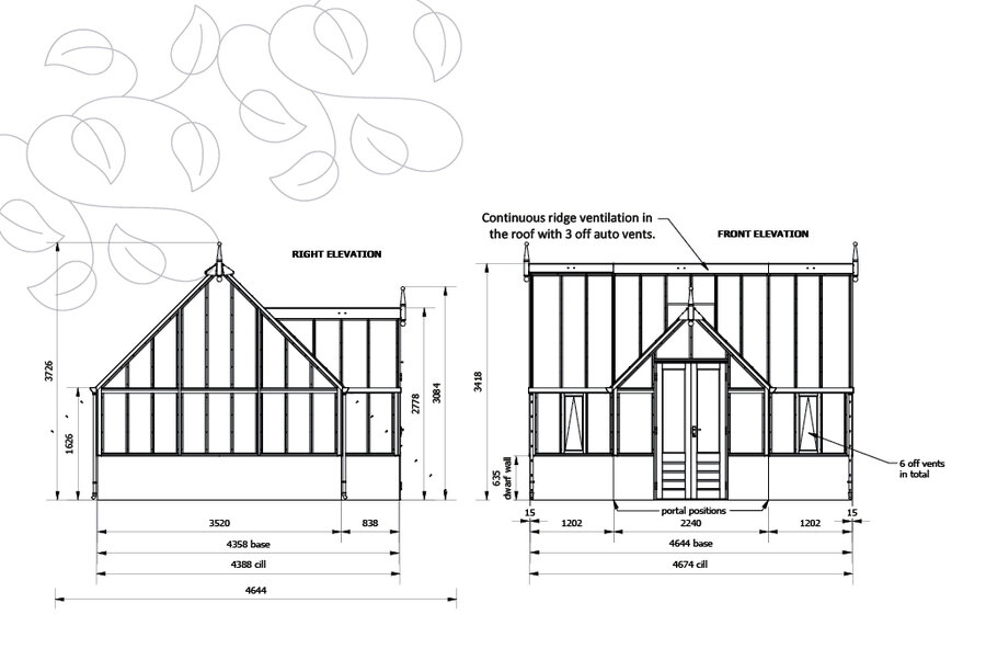 Rhs Grand Portico - 12 Panel - Dwarf wall