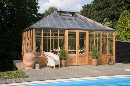 RHS Glasshouse Grand (4+3+4) - Cedar base boards