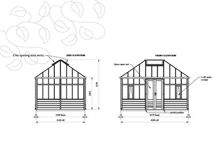 RHS Glasshouse Grand (4+3+4) - Cedar base boards