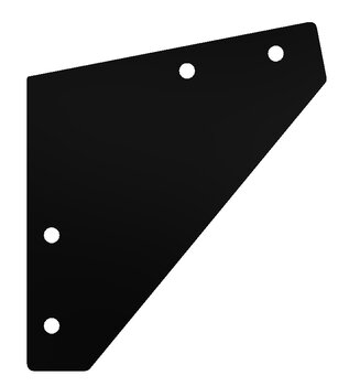 #346S Eckbeschlag - Wand - Schwarz