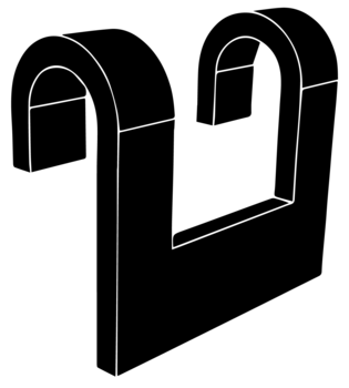 #506 Plastikbeslag læderkrog - aftagelig drivhushylde