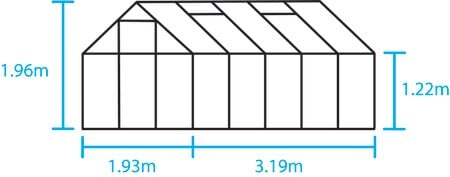 Halls Popular 106 W/ 3 mm Toughened Glass - Black