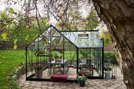 Halls Garden Room - 12,9 grøn 3mm hærdet glas i hele baner