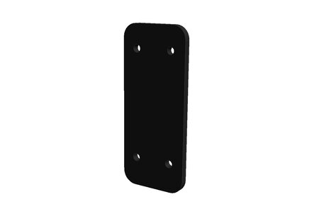 #351 / #351S Platte Für Türhalter - Wand - Schwarz
