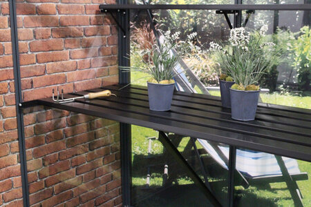 Lamellentisch integriert schwarz - 6 Sektionen