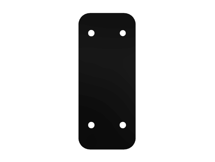 #351 / #351S Platte Für Türhalter - Wand - Schwarz