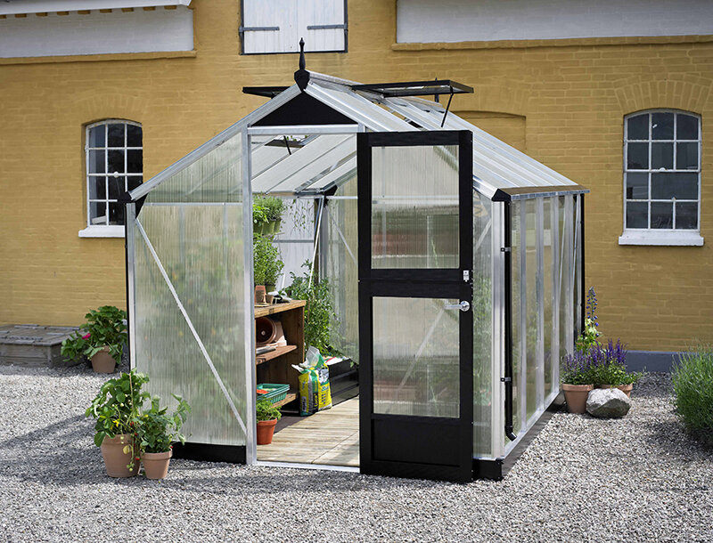 Juliana Compact - 8,2 m2 alu/sort 10 mm polycarbonat