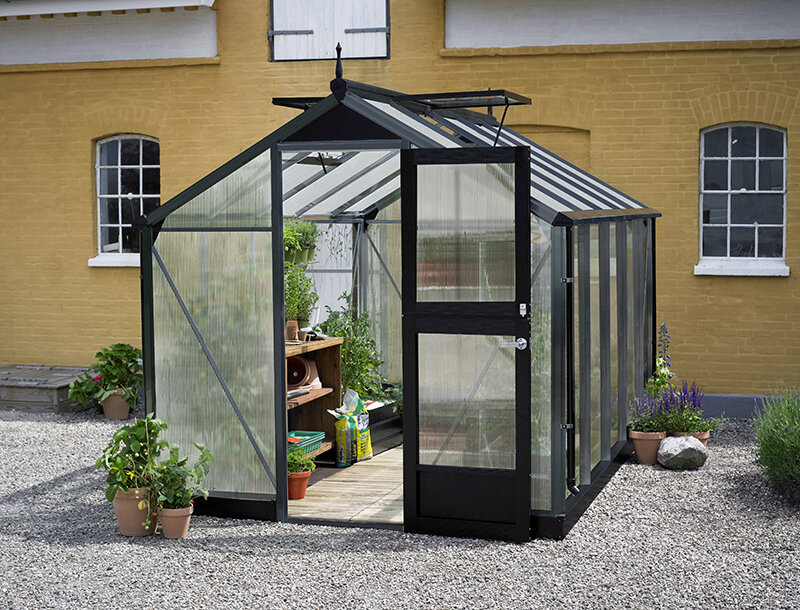 Juliana Compact - 8,2 m2 antracit/sort 10 mm polycarbonat