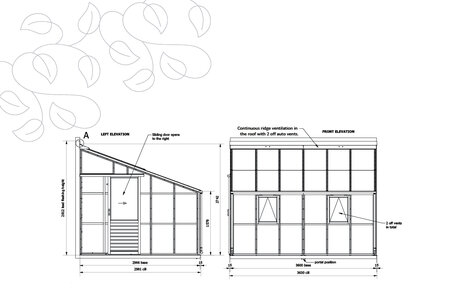 Classic 'Lean-To Ten' - 6 Panel - Dør Venstre Side