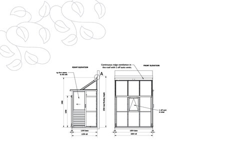 Classic 'Lean-To Baby Four' - 3 Paneel - Tür Recths Seite