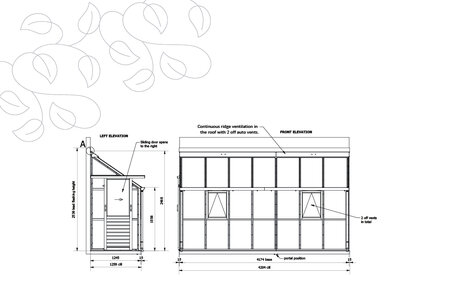 Classic 'Lean-To Baby Four' - 7 Panel - Door End Left
