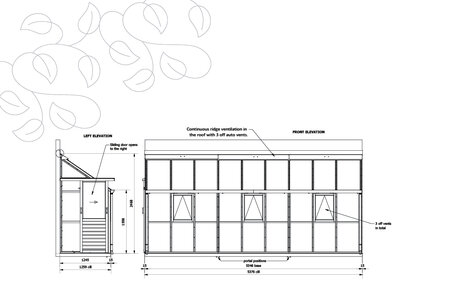 Classic 'Lean-To Baby Four' - 9 Panel - Door End Left