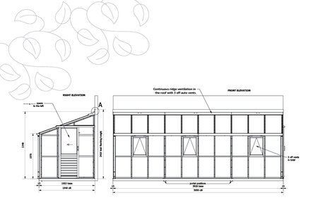 Classic 'Lean-To Six' - 10 Panel - Dør Højre Side