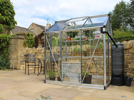 Halls Cotswold Birdlip 4x6ft - Aluminium - 3mm toughened glass