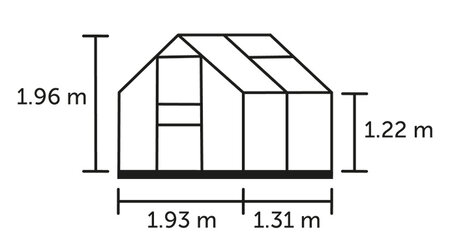 Halls Popular 46 (6ft x 4ft) Green Frame Greenhouse With Toughened Glass