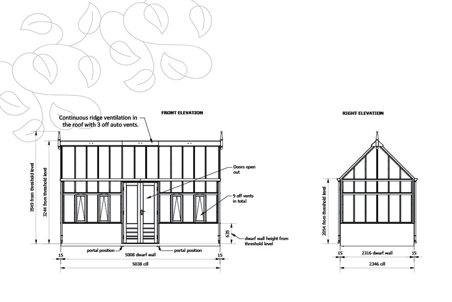 Cotswold Planthouse 'Eight' By 13 Panel - Dwarf Wall - Gabriel Ash