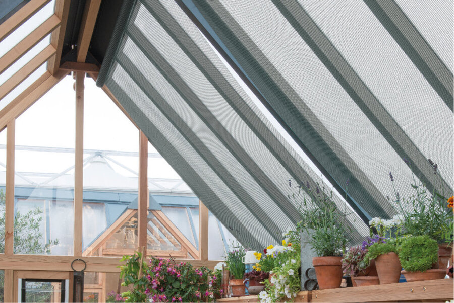 Classic Planthouse Roller Blinds By   6 Panel - Grey