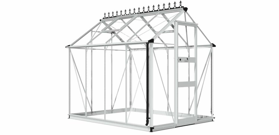 Halls Cotswold Burford 8x6ft - Aluminium - 3mm toughened glass