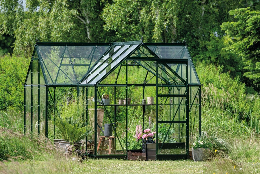 ICON Gardenhouse 6 · 8.6 m² (6' x 10') Grøn m/3 mm Hærdet Glas