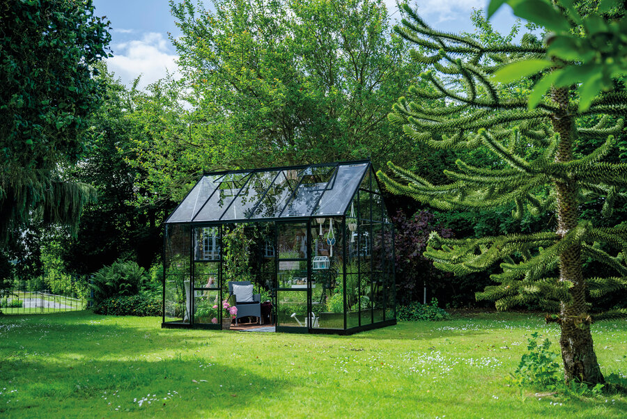 ICON Planthouse 8 · 9.7 m² (8' x 12') Sort m/3 mm Hærdet Glas