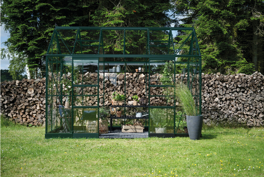 ICON Planthouse 6 · 7.3 m² (6' x 12') Grøn m/3 mm Hærdet Glas