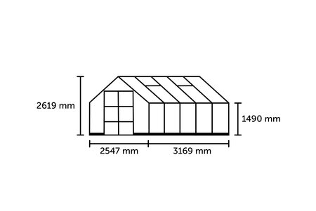ICON 8 · 8.1 m² (8' x 10') Alu m/3 mm Glas