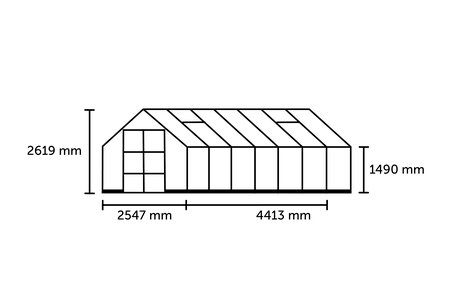 ICON 8 · 11.2 m² (8' x 14') Alu m/3 mm Glas