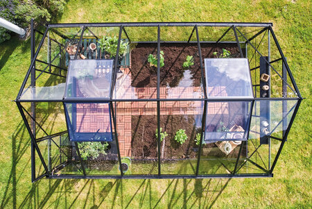 ICON 8 · 9.7 m² (8' x 12') Black w/3 mm Toughened Glass