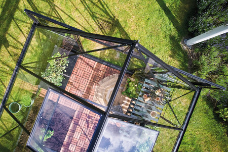 ICON 8 · 9.7 m² (8' x 12') Black w/3 mm Toughened Glass