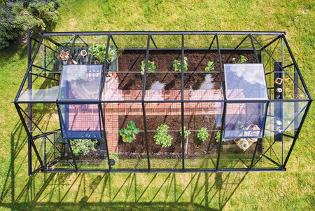 ICON 8 · 11.2 m² (8' x 14') Schwarz mit 3 mm Blankglas