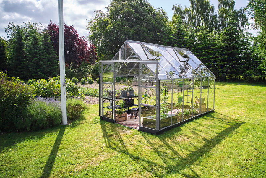 ICON 8 · 9.7 m² (8' x 12') Alu m/3 mm Hærdet Glas