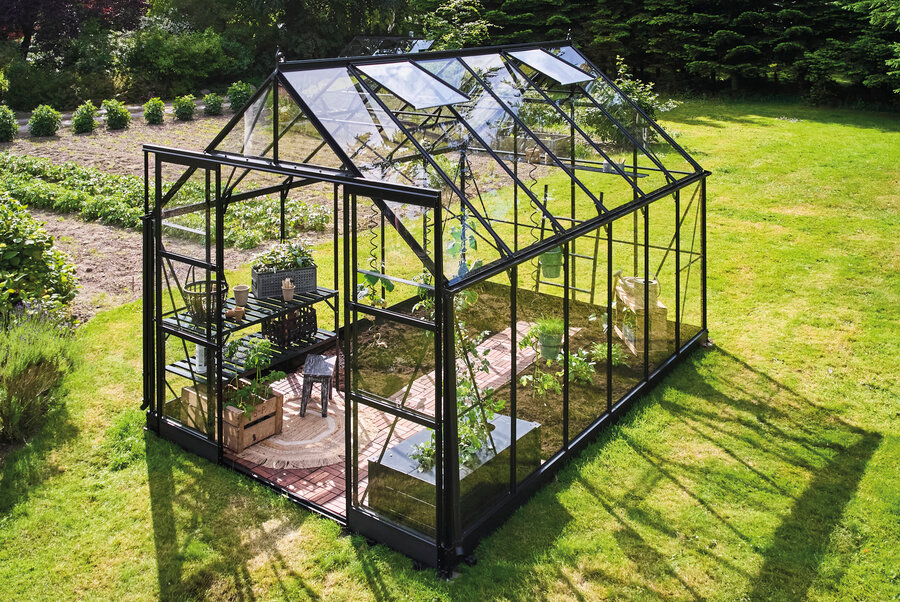 ICON 8 · 9.7 m² (8' x 12') Black w/3 mm Toughened Glass