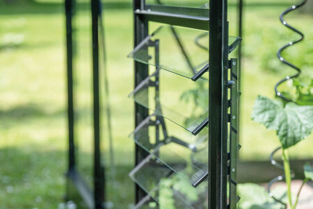 Halls jalousivindue inkl. glas - Qube - sort