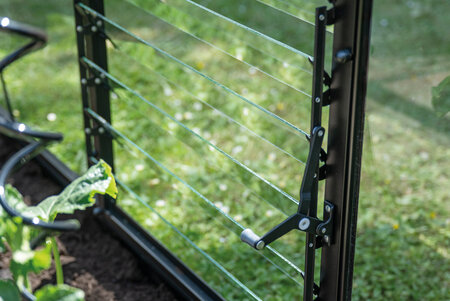 Halls jalousivindue inkl. glas - Qube - sort