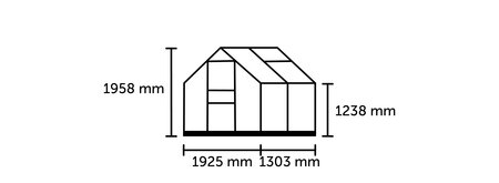 Halls Popular 6x4 - Aluminium - 3mm Toughened Glass
