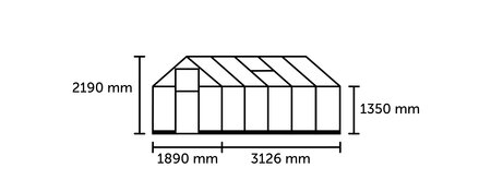 Halls Qube - 5,9 sort 3 mm hærdet glas i hele baner