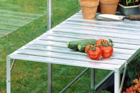 Alu Tisch mit Regal