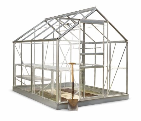Halls Popular 6x8 - Aluminium - 3mm Toughened Glass