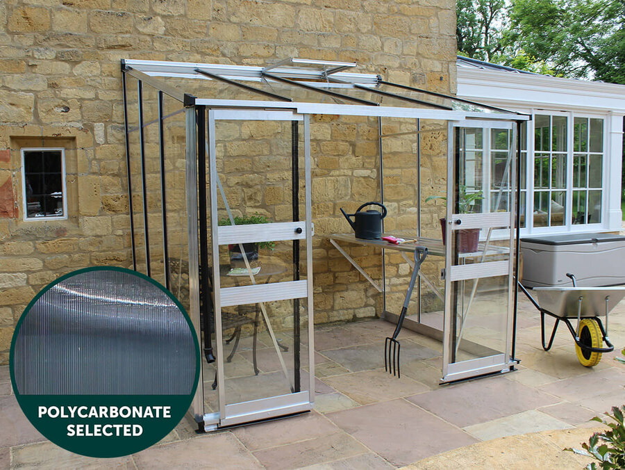 Halls Cotswold Broadway 6x8 - Aluminium - 6mm Polycarbonate