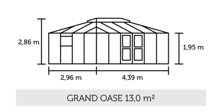 Juliana Grand Oase 14x9 - Anthracite/Black - 3mm Toughened Glass
