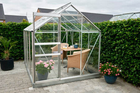 Halls Popular 6x8 - Aluminium - 3mm Toughened Glass