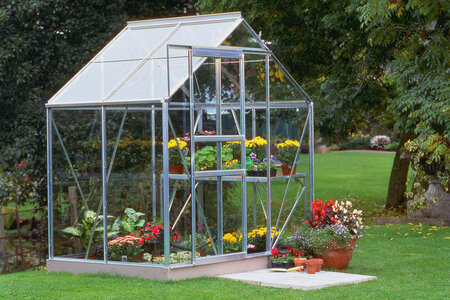 Halls Popular 6x4 - Aluminium - 3mm Horticultural Glass
